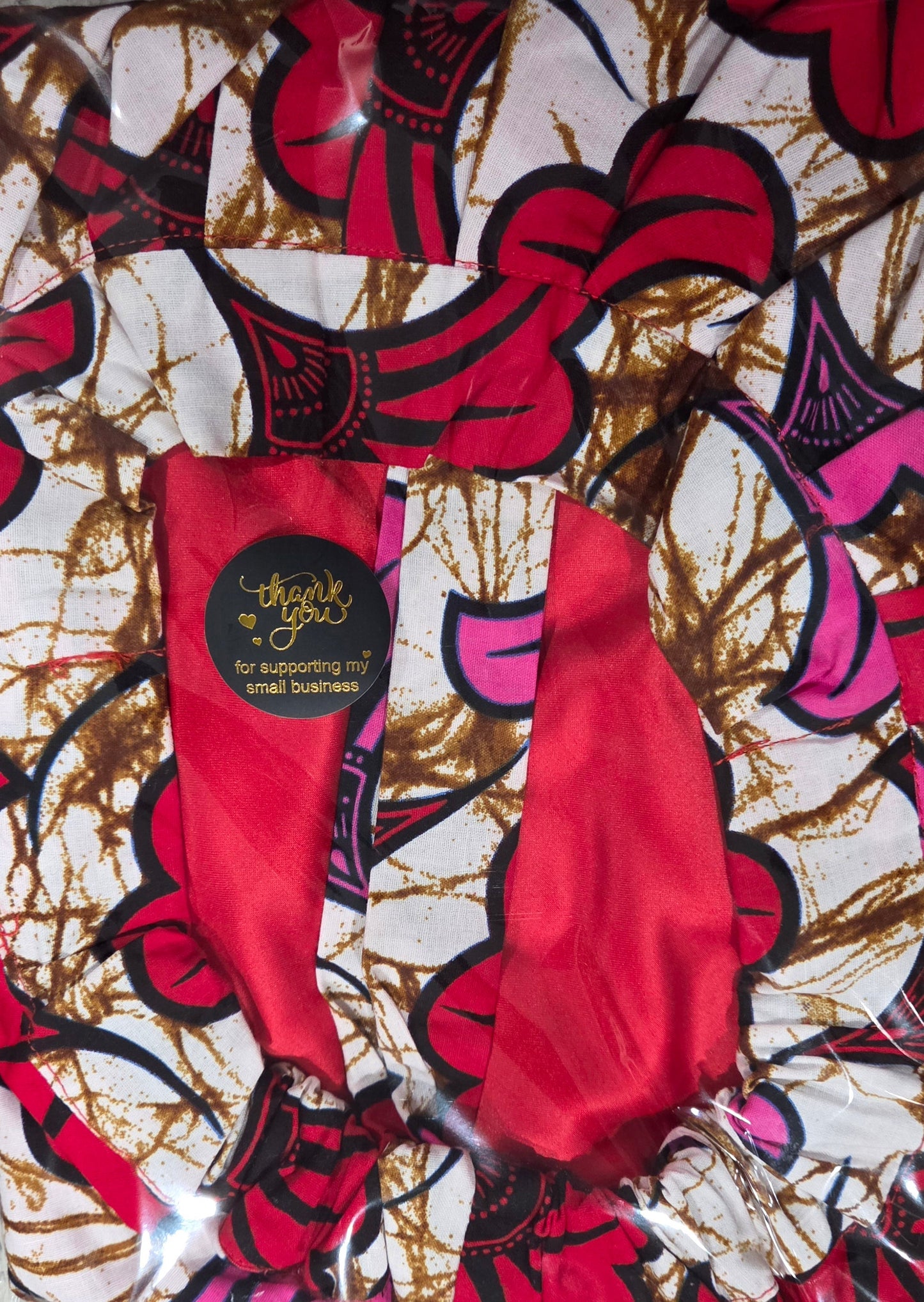 Ankara Cloth with Satin Bonnet MunSeyaa'n Collective