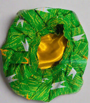 Ankara cloth satin bonnet handmade in Monrovia Liberia protecting hair and hairstyles