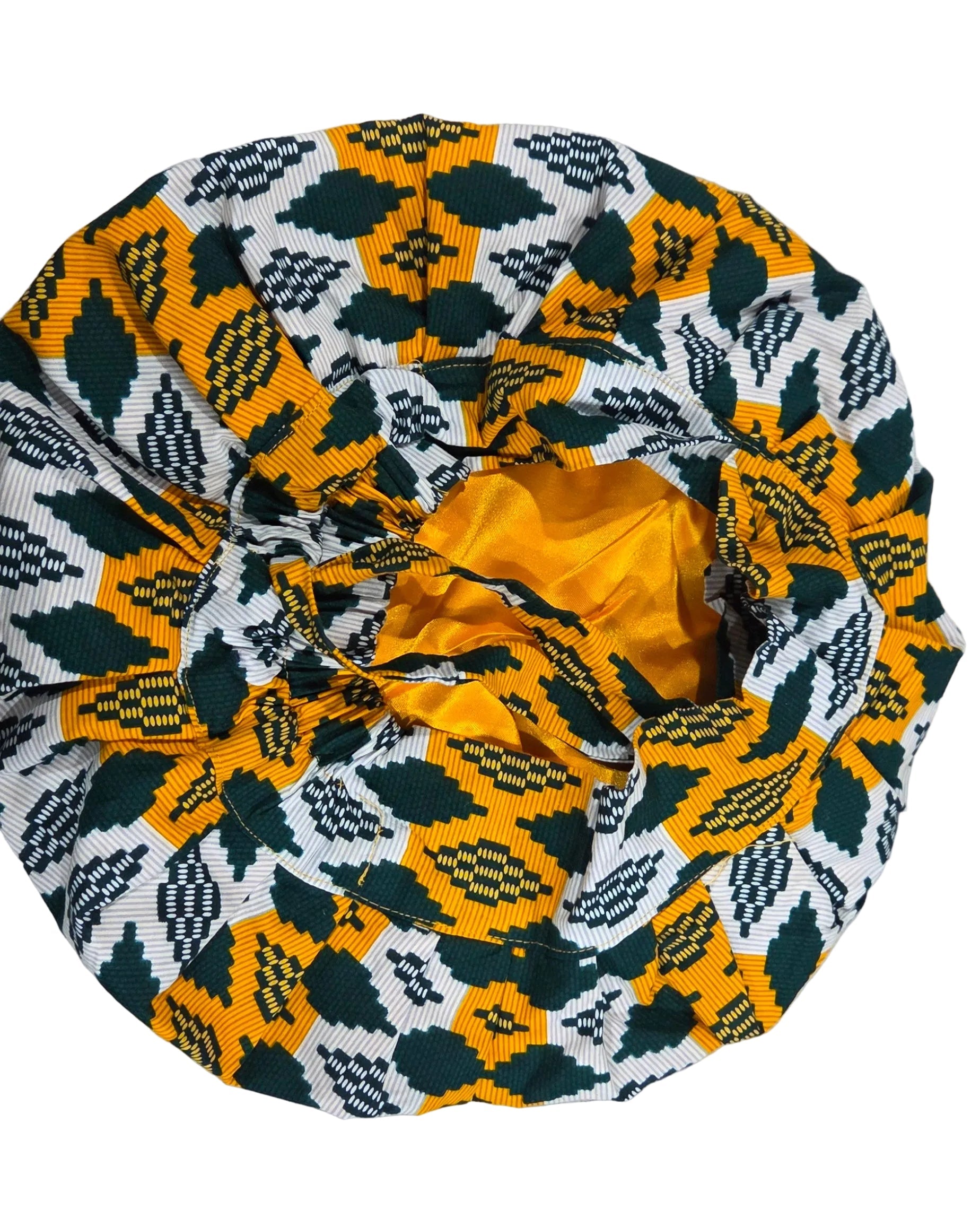 Ankara Cloth with Satin Bonnet MunSeyaa'n Collective