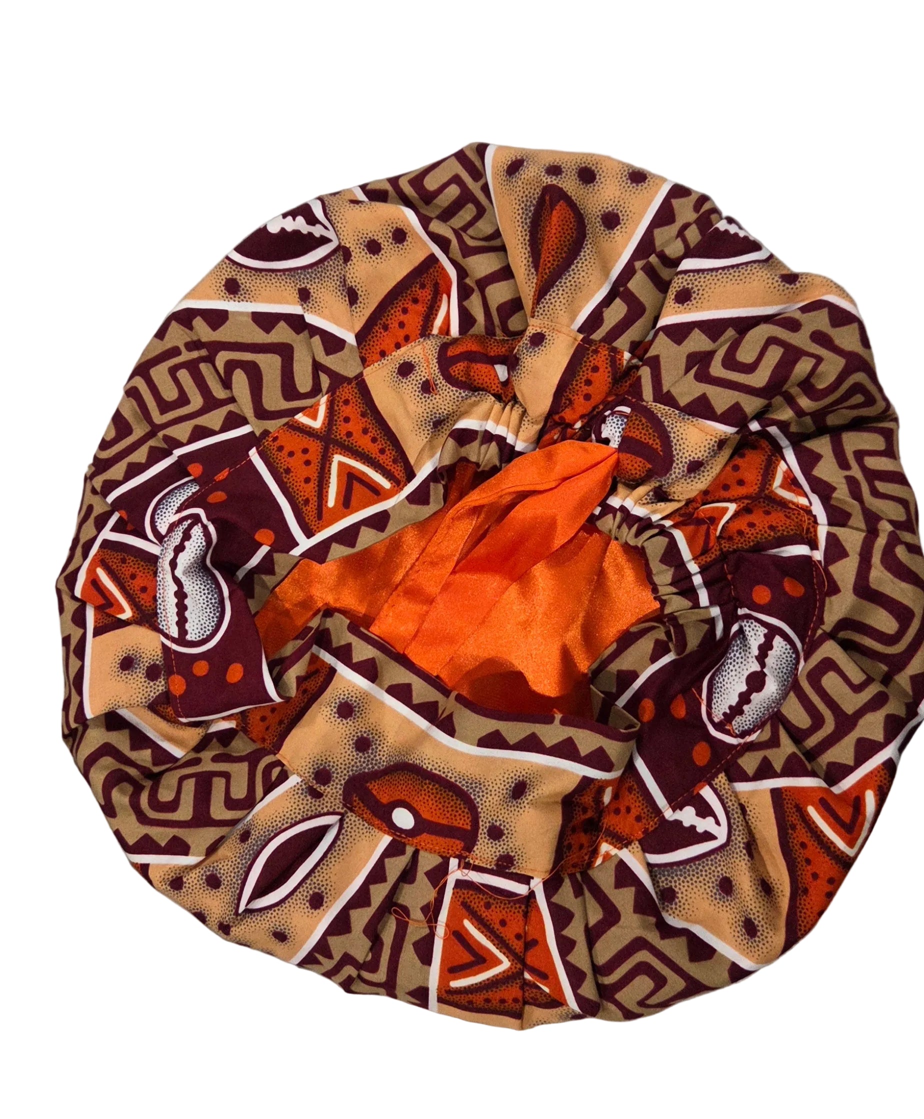Ankara Cloth with Satin Bonnet MunSeyaa'n Collective