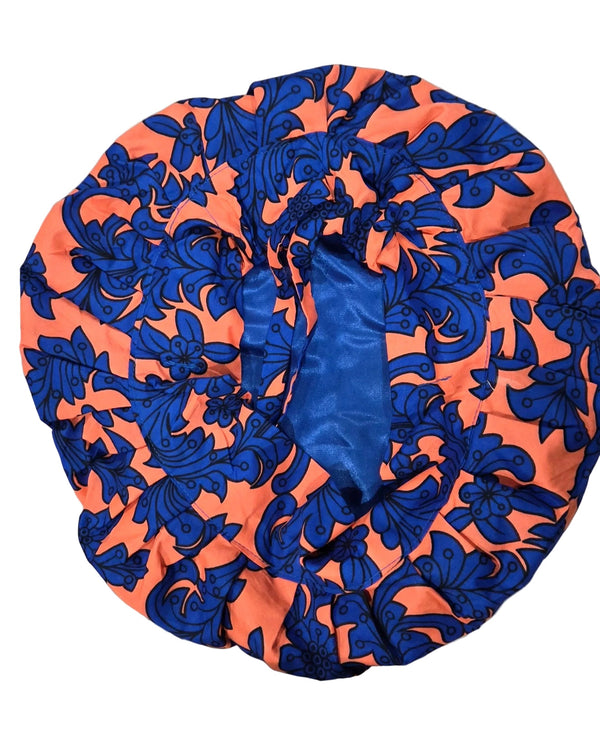 Ankara Cloth with Satin Bonnet MunSeyaa'n Collective