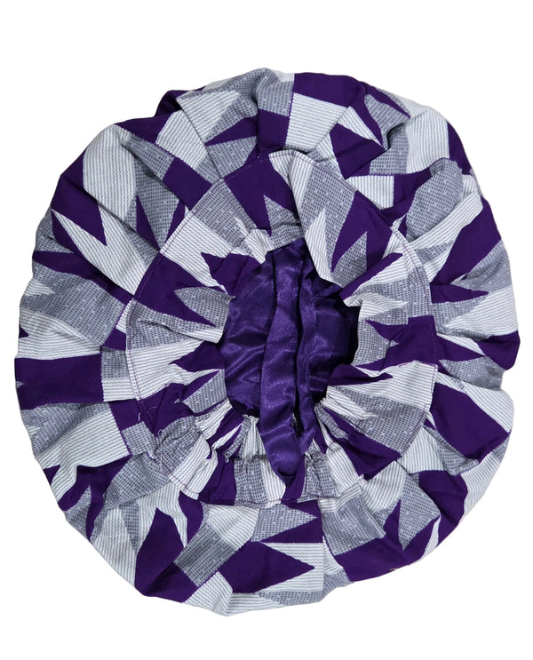 Ankara Cloth with Satin Bonnet MunSeyaa'n Collective