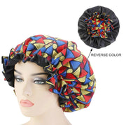 Soft African Print Satin Bonnet
