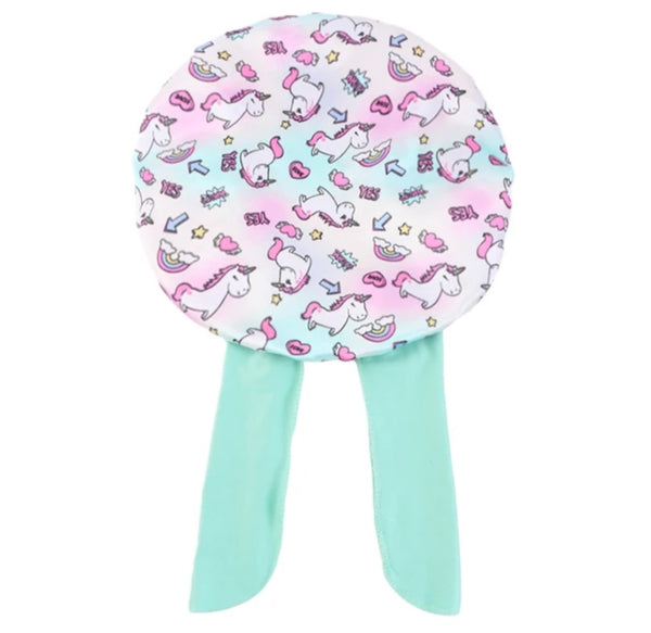 Kids Soft Satin Tie Back Bonnet