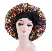 Soft Ankara Print Satin Tie Back Bonnet